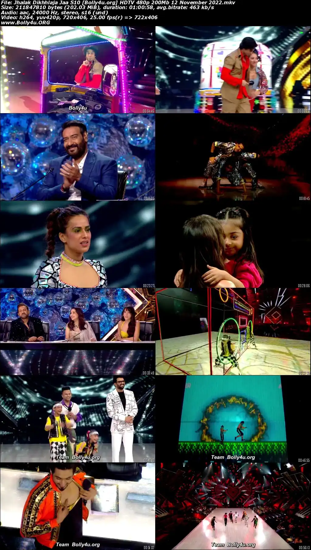 Jhalak Dikhhlaja Jaa S10 HDTV 480p 200Mb 12 November 2022 Download