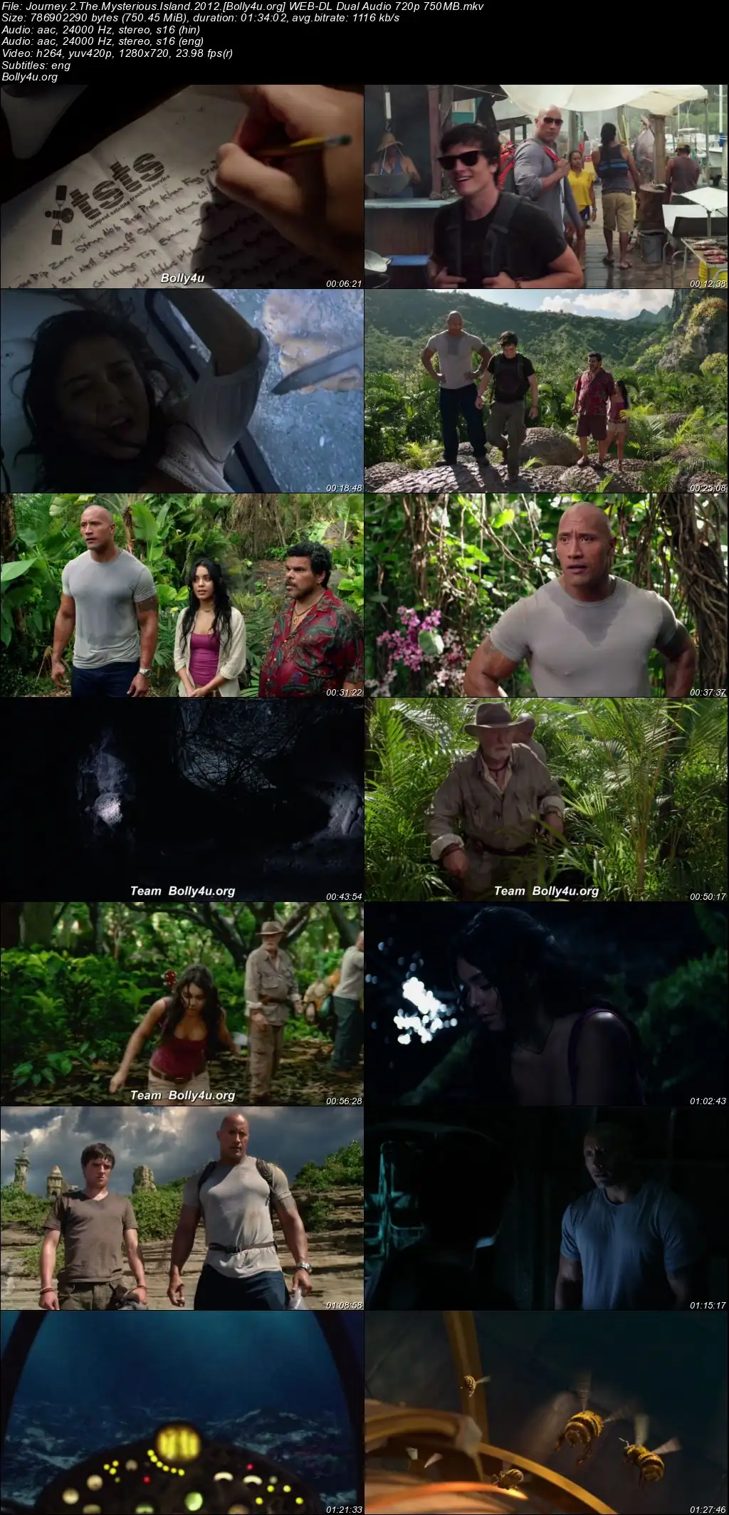 Journey 2 The Mysterious Island 2012 WEB-DL Hindi Dual Audio ORG Full Movie Download 1080p  720p  480p