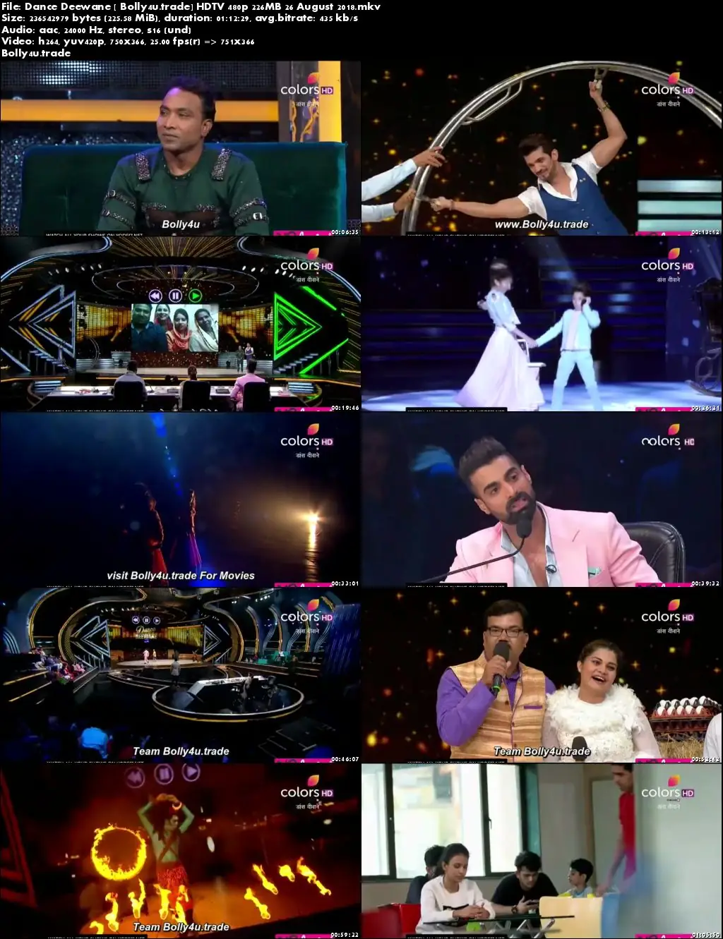 Dance Deewane HDTV 480p 200MB 26 August 2018 Download