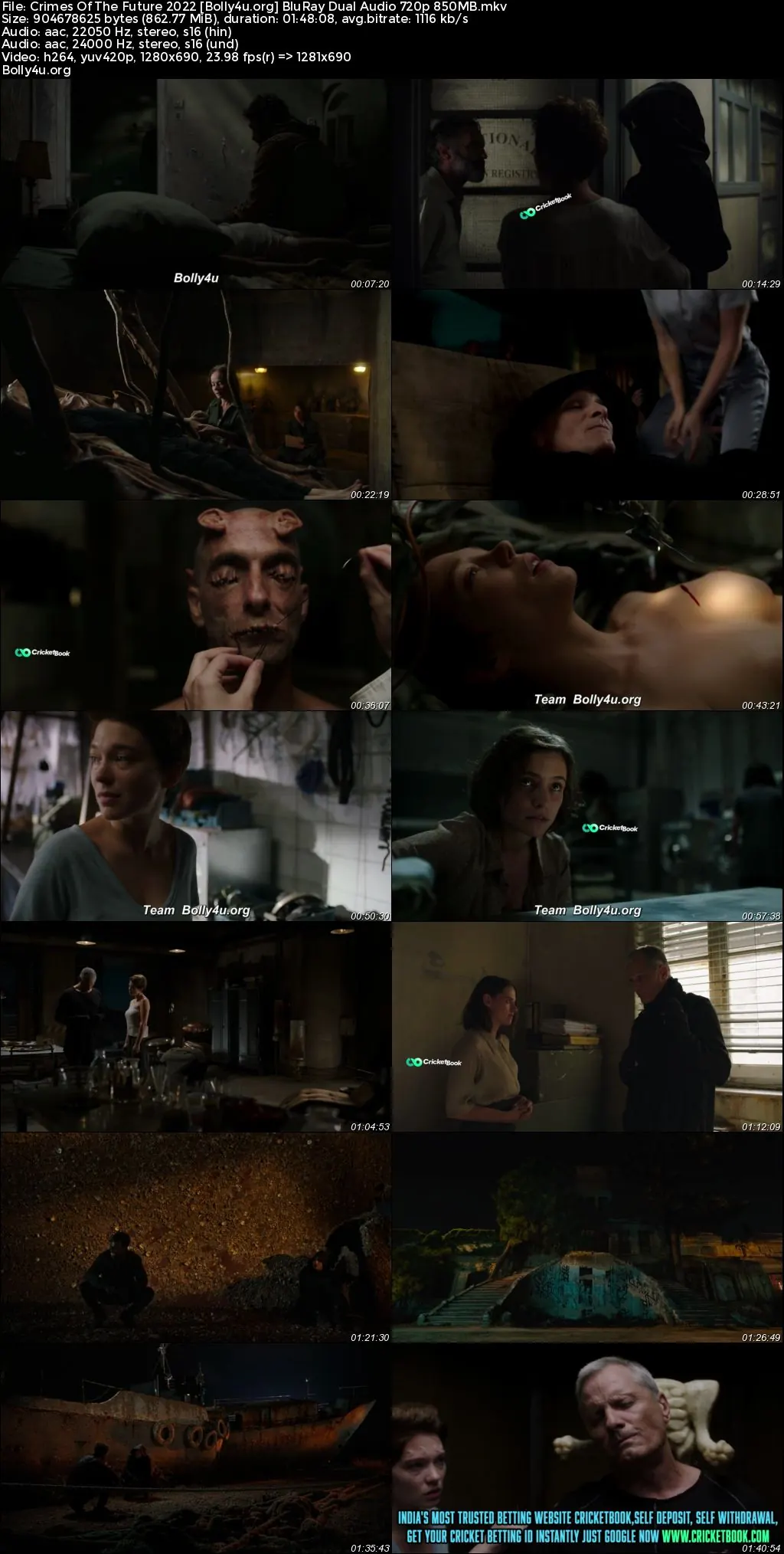 Crimes Of The Future 2022 BluRay Hindi HQ Dual Audio Full Movie Download 1080p  720p  480p