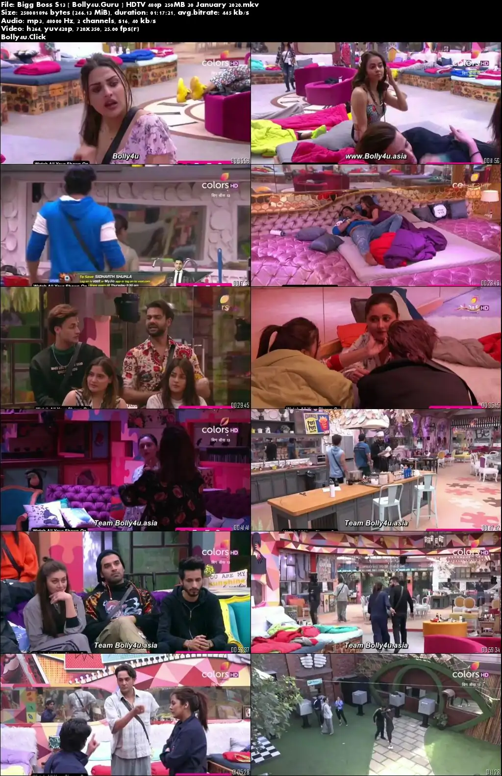 Bigg Boss S13 HDTV 480p 250MB 30 January 2020 Download