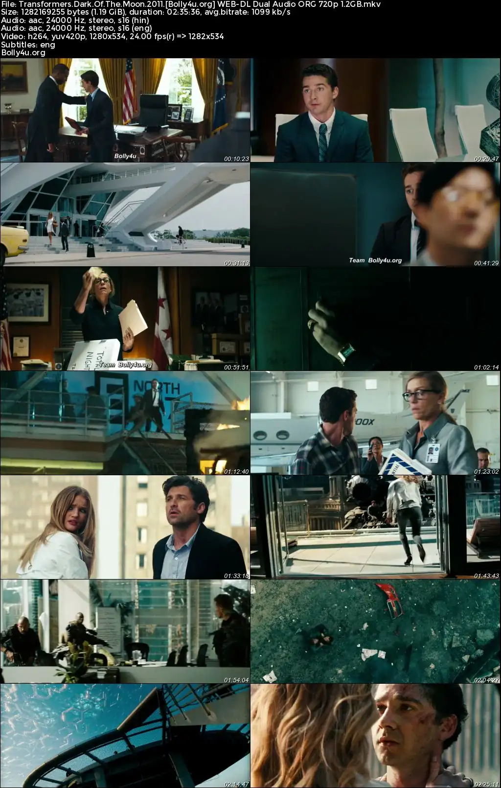 Transformers Dark Of The Moon 2011 BluRay Hindi Dual Audio ORG Full Movie Download 1080p  720p  480p