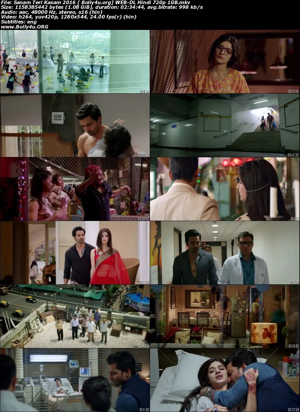 Sanam Teri Kasam 2016 WEB-DL 950Mb Hindi Movie Download 720p