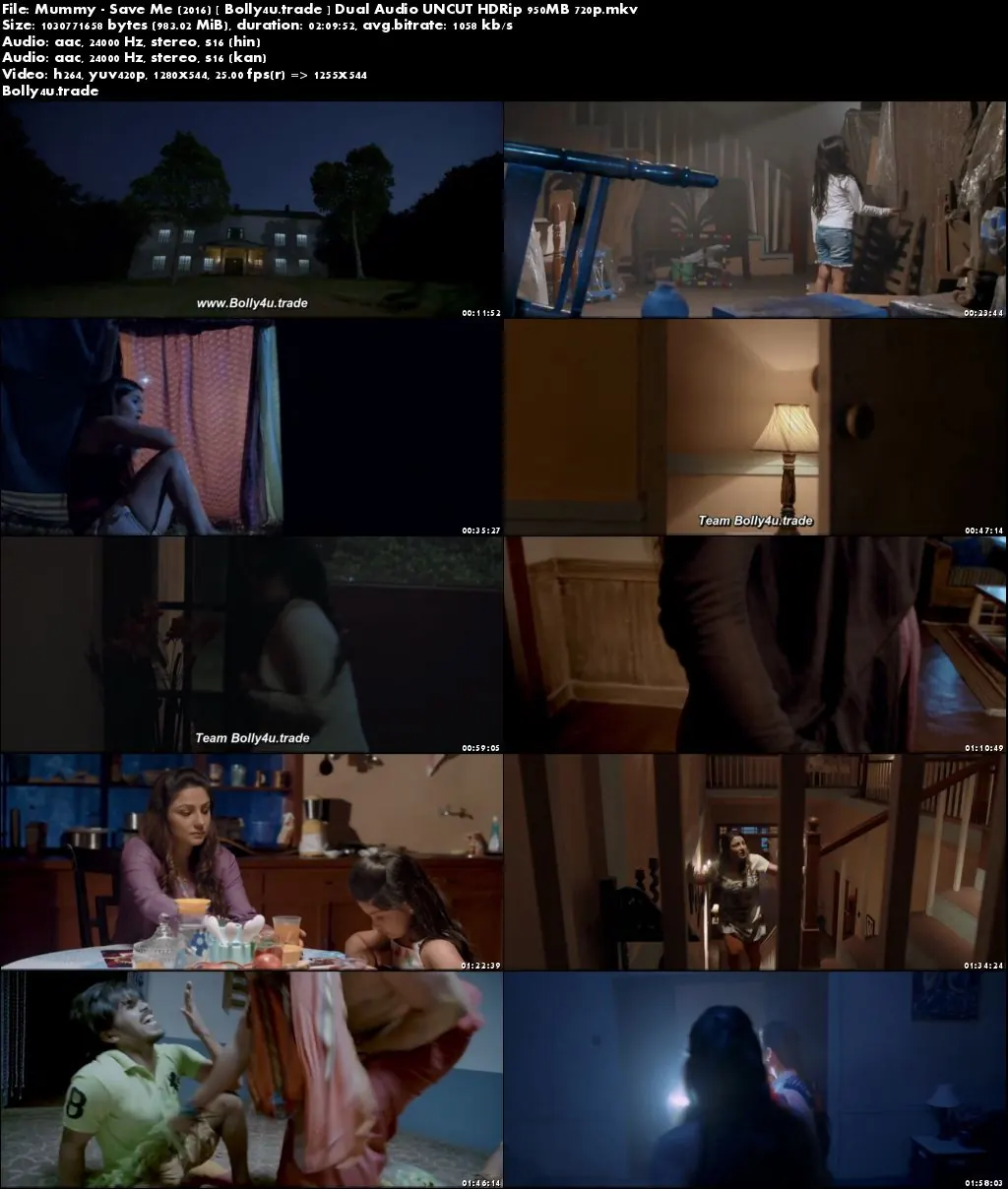 Mummy Save Me 2016 HDRip 950MB UNCUT Hindi Dubbed Dual Audio 720p Download