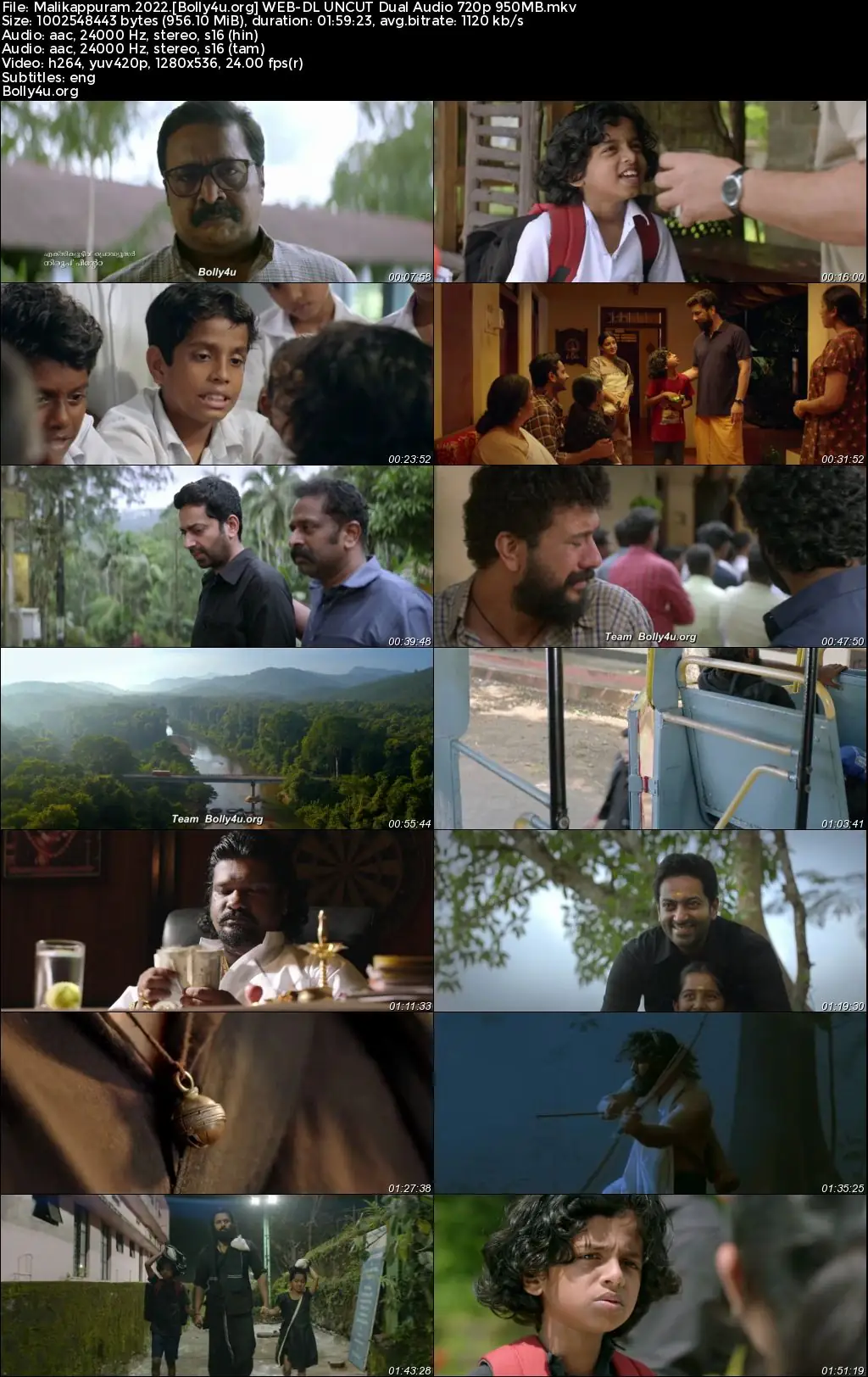 Malikappuram 2022 WEB-DL UNCUT Hindi Dual Audio ORG Full Movie Download 1080p  720p  480p