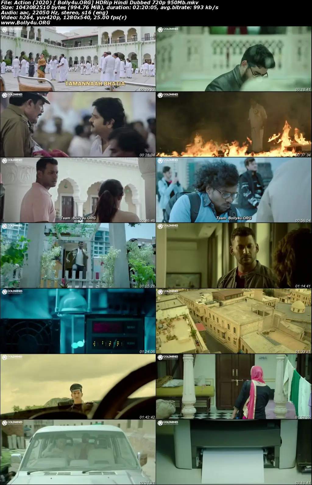 Action 2020 HDRip 400Mb Hindi Dubbed 480p Download