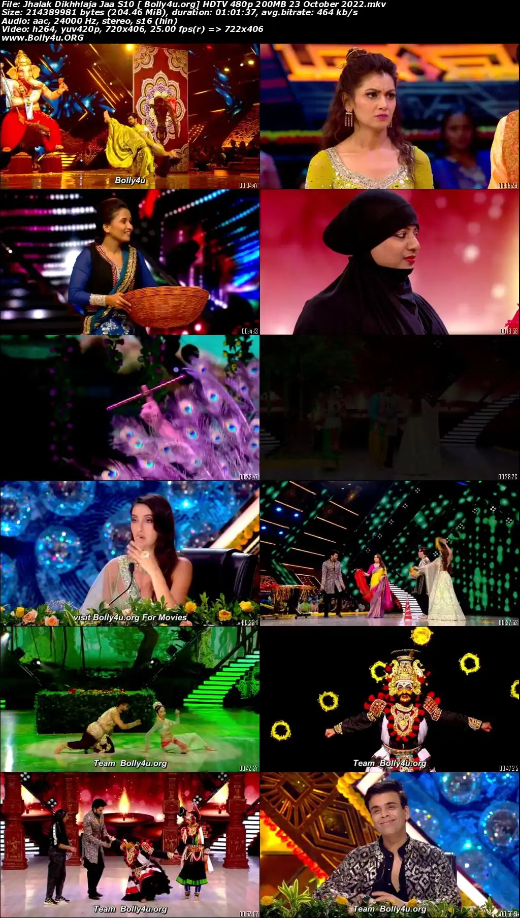 Jhalak Dikhhlaja Jaa S10 HDTV 480p 200MB 23 October 2022 Download