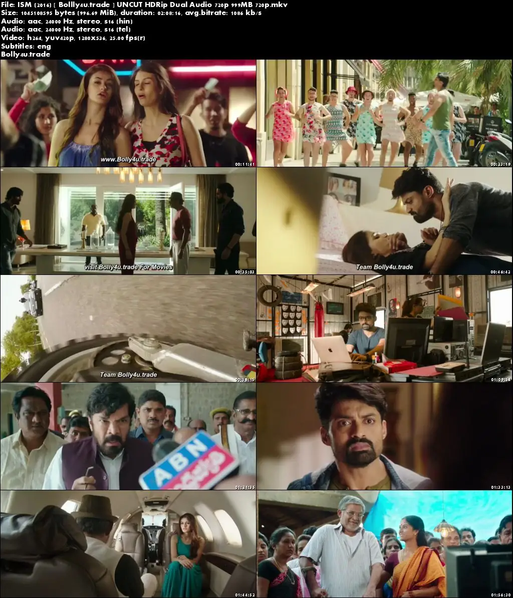ISM 2016 HDRip 400MB UNCUT Hindi Dual Audio 480p ESub Download