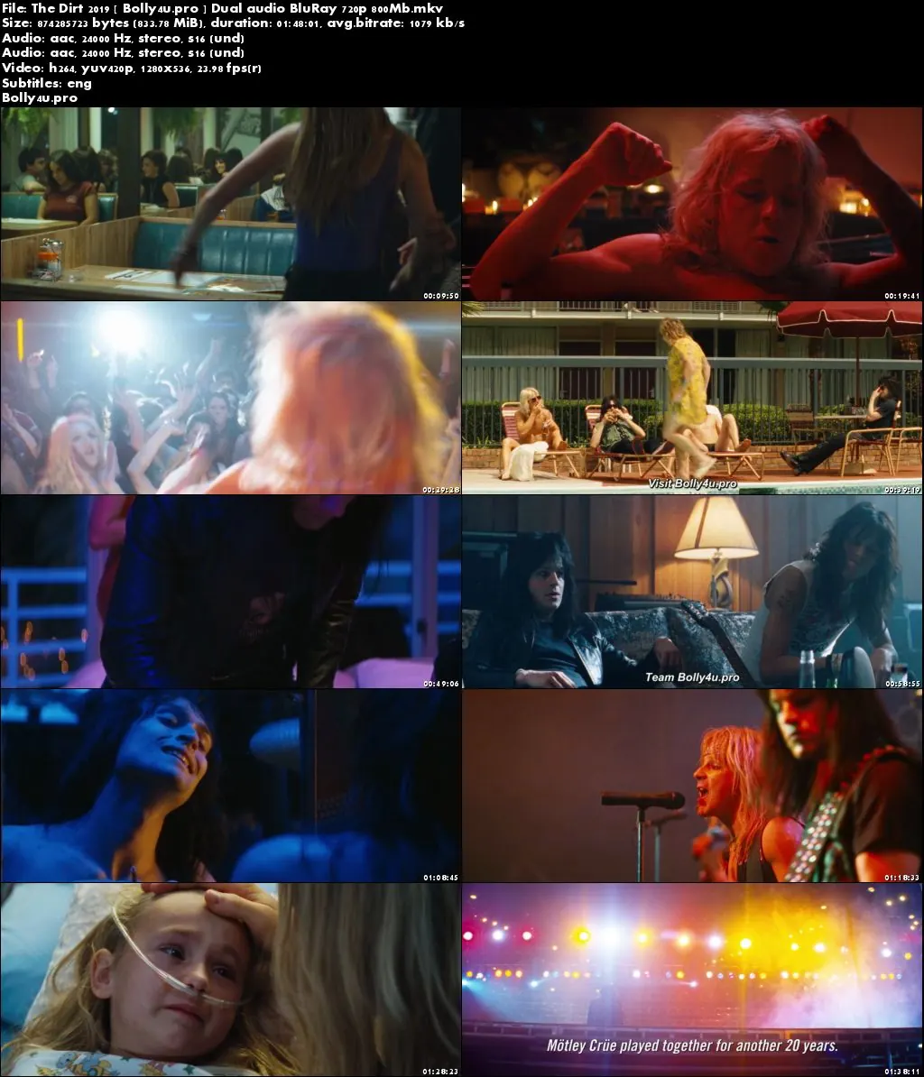 The Dirt 2019 BluRay 800Mb Hindi Dual Audio 720p ESub Download