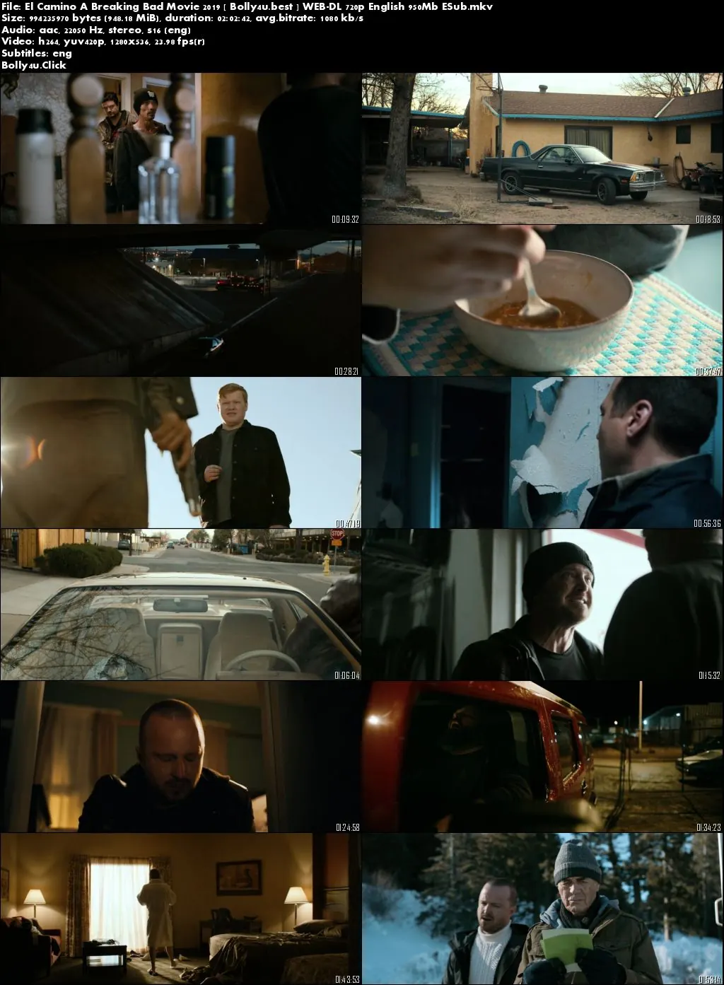 El Camino A Breaking Bad Movie 2019 WEB-DL 950Mb English 720p ESub Download El Camino A Breaking Bad Movie 2019 WEB-DL 950Mb English 720p ESub Download