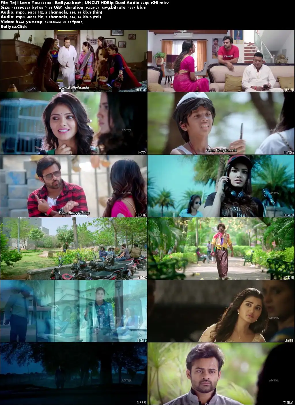 Tej I Love You 2018 HDRip 1GB UNCUT Hindi Dual Audio 720p Download