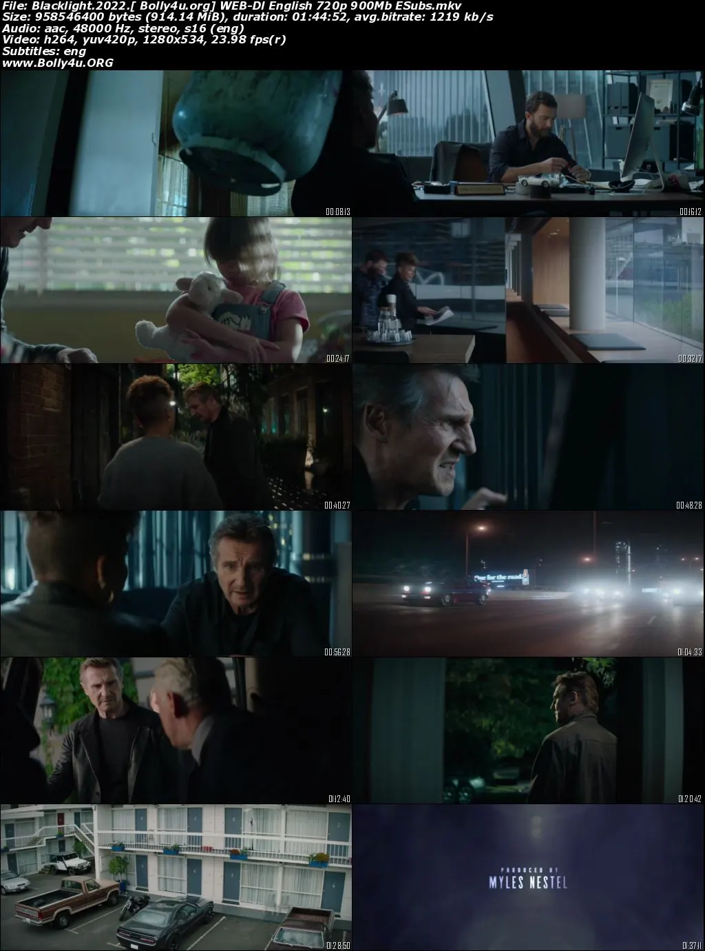 Blacklight 2022 WEB-DL English 720p 480p ESubs Download