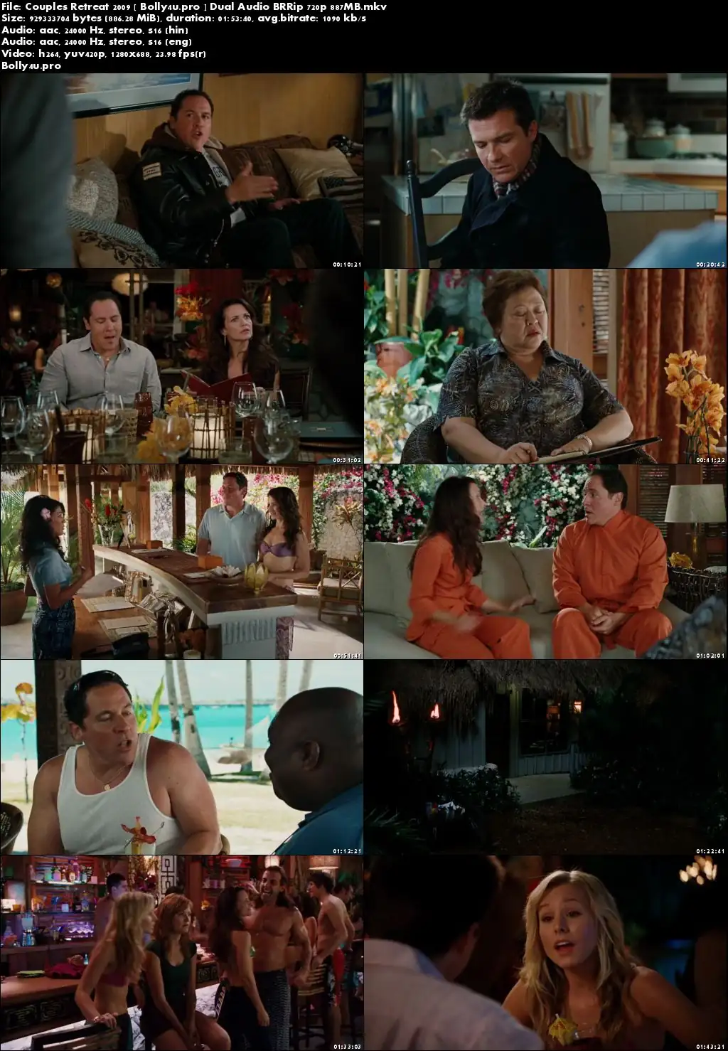 Couples Retreat 2009 BRRip 850Mb Hindi Dual Audio 720p Download