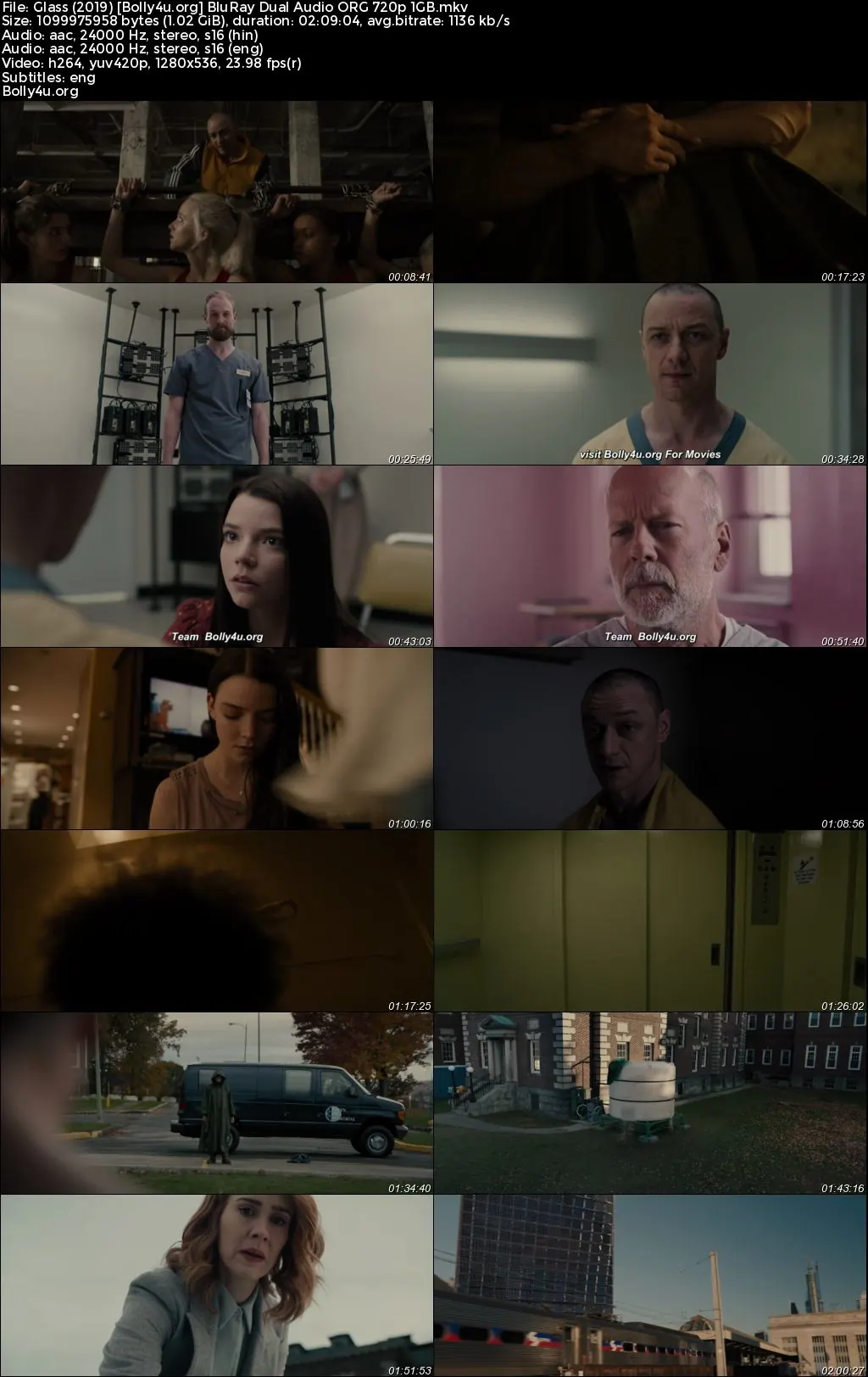 Glass 2019 BluRay Hindi Dual Audio ORG Full Movie Download 1080p  720p  480p