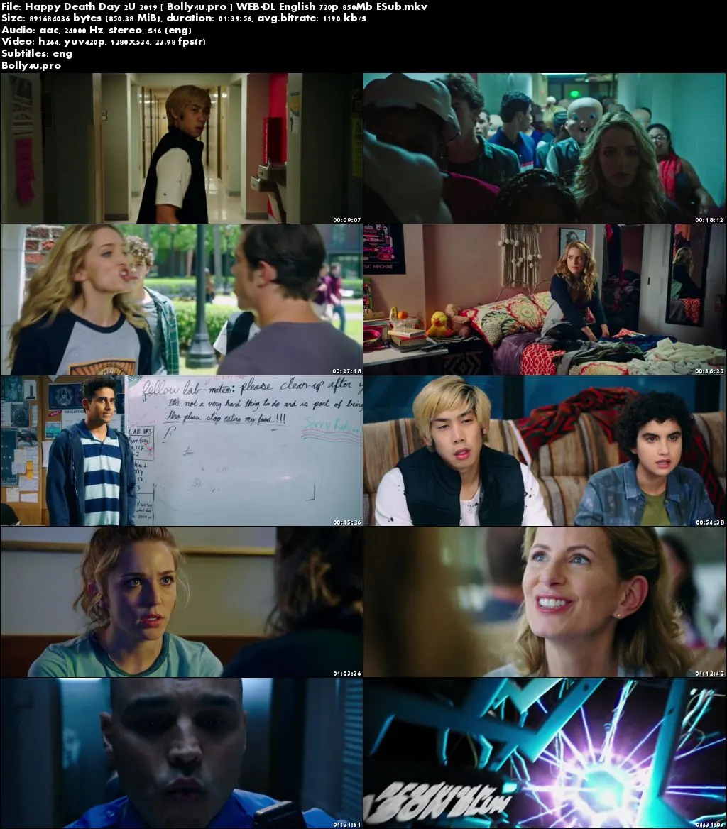 Happy Death Day 2U 2019 WEB-DL 350MB English 480p ESub Download