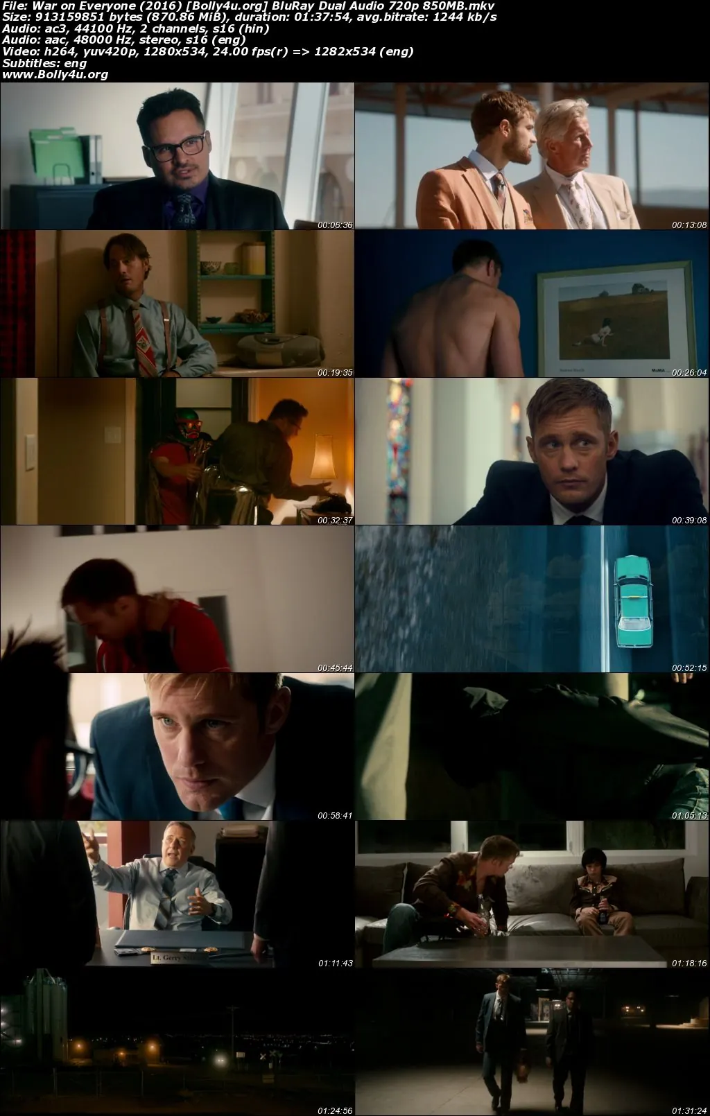 War on Everyone 2016 BluRay Hindi Dual Audio Full Movie Download 720p  480p