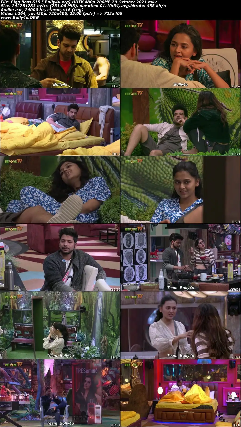 Bigg Boss S15 HDTV 480p 200MB 29 October 2021 Download