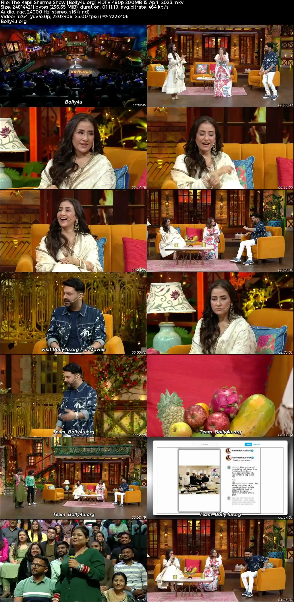 The Kapil Sharma Show HDTV 480p 200MB 15 April 2023 Download