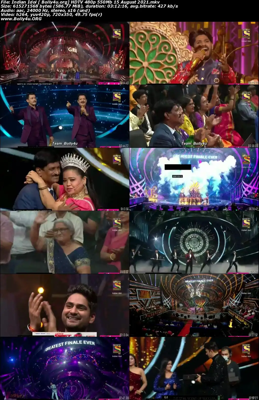 Indian Idol HDTV 480p 550Mb Grand Finale 15 August 2021 Download Indian Idol HDTV 480p 550Mb Grand Finale 15 August 2021 Download