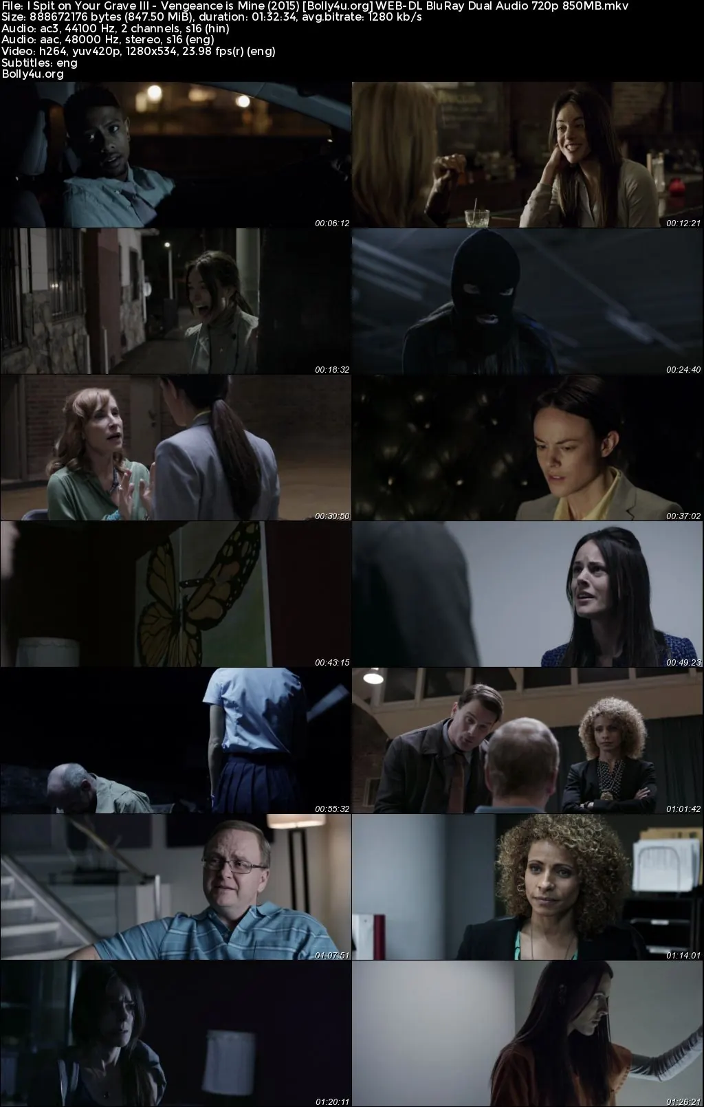 I Spit on Your Grave III 2015 BluRay Hindi Dual Audio Full Movie Download 720p  480p