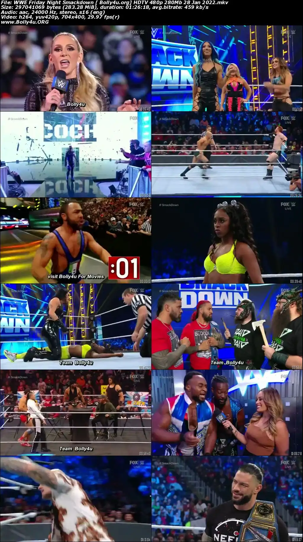 WWE Friday Night Smackdown HDTV 480p 280Mb 28 Jan 2022 Download WWE Friday Night Smackdown HDTV 480p 280Mb 28 Jan 2022 Download
