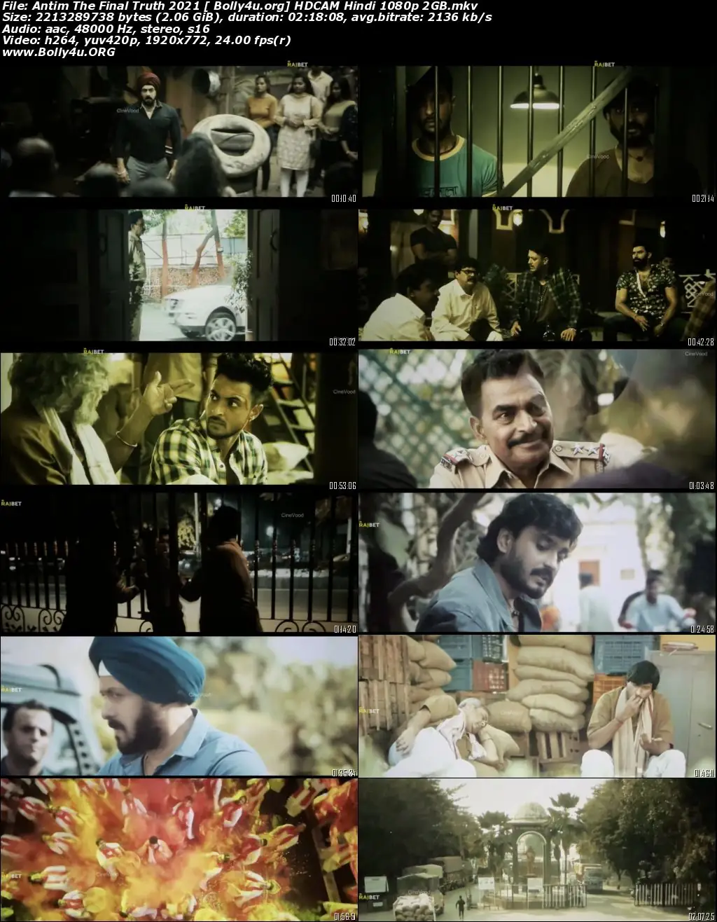 Antim The Final Truth 2021 HDCAM 2GB Hindi Movie Download 1080p