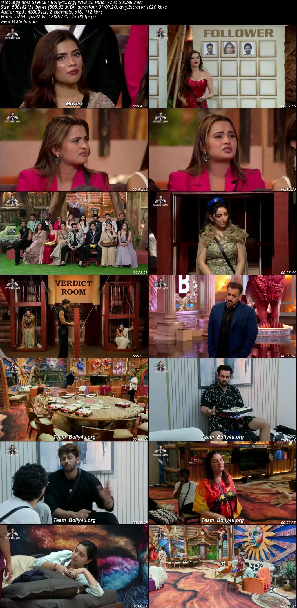 Bigg Boss 2025 WEB-DL Hindi S19EP08 Download 720p  480p