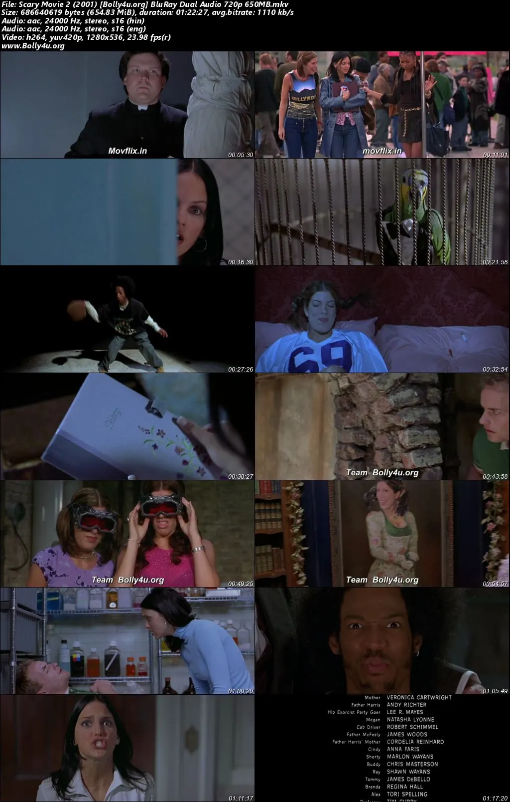 Scary Movie 2 2001 BluRay UNRATED Hindi Dual Audio Full Movie Download 1080p  720p  480p