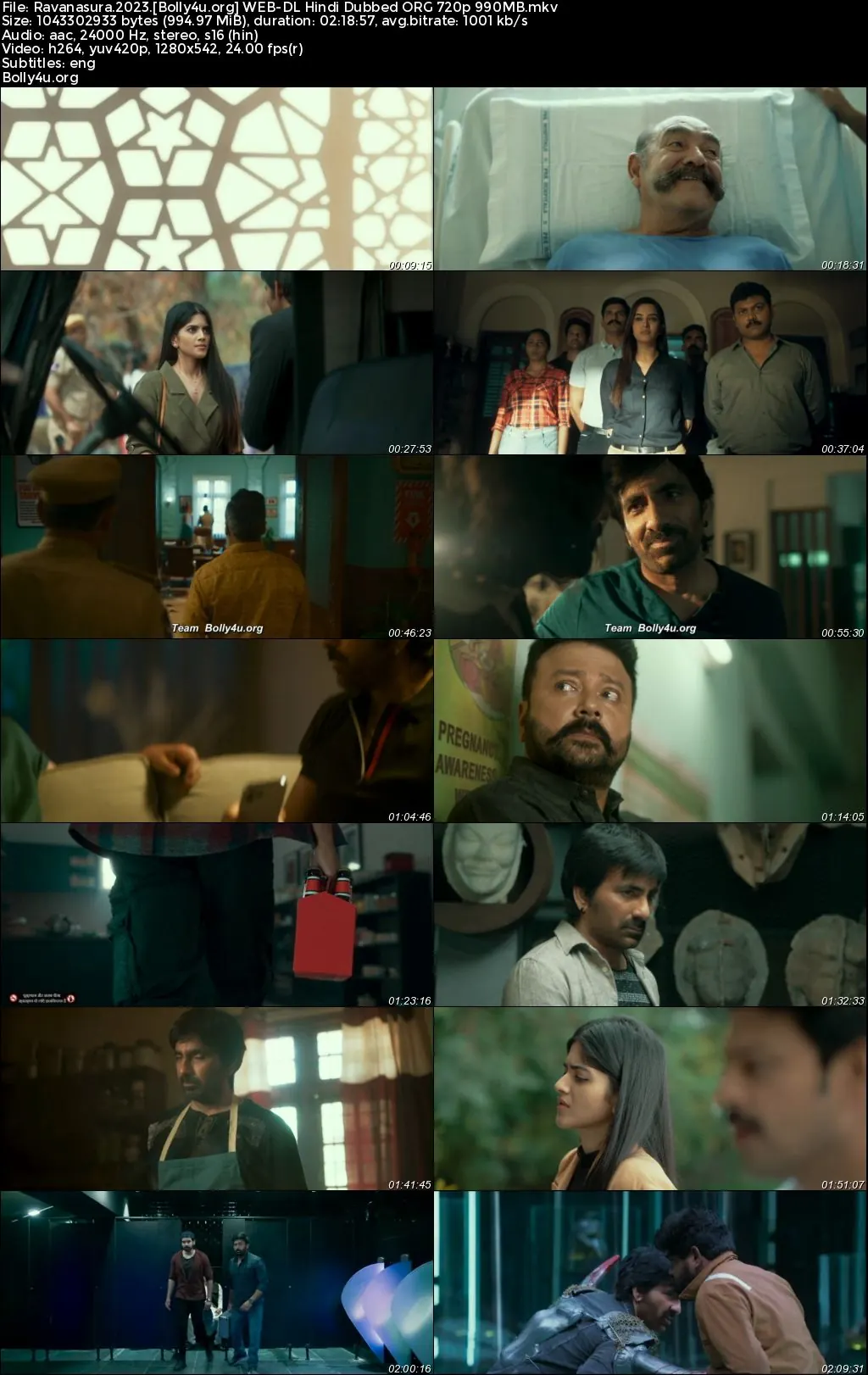 Ravanasura 2023 WEB-DL Hindi Dubbed ORG Full Movie Download 1080p  720p  480p