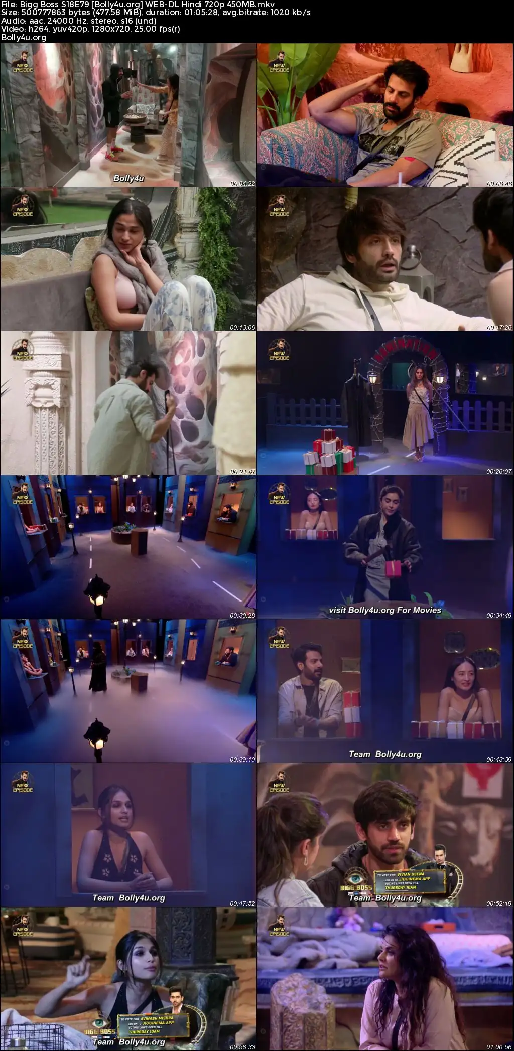 Bigg Boss 2024 WEB-DL Hindi S18E79 Download 720p  480p