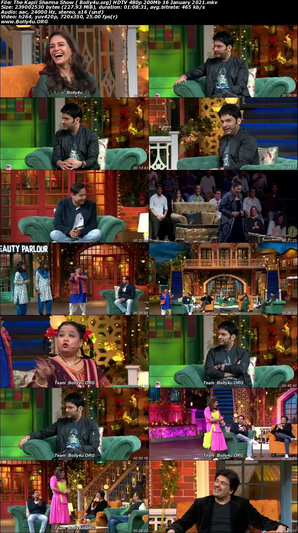 The Kapil Sharma Show HDTV 480p 200Mb 16 January 2021 Download