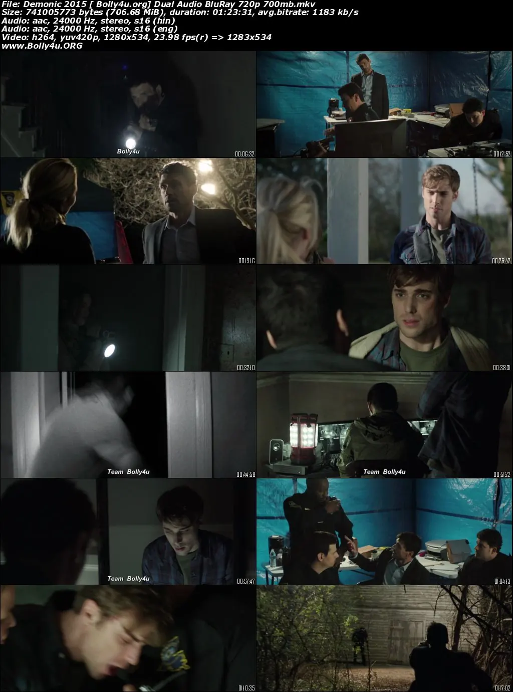 Demonic 2015 BluRay 700Mb Hindi Dual Audio 720p Download