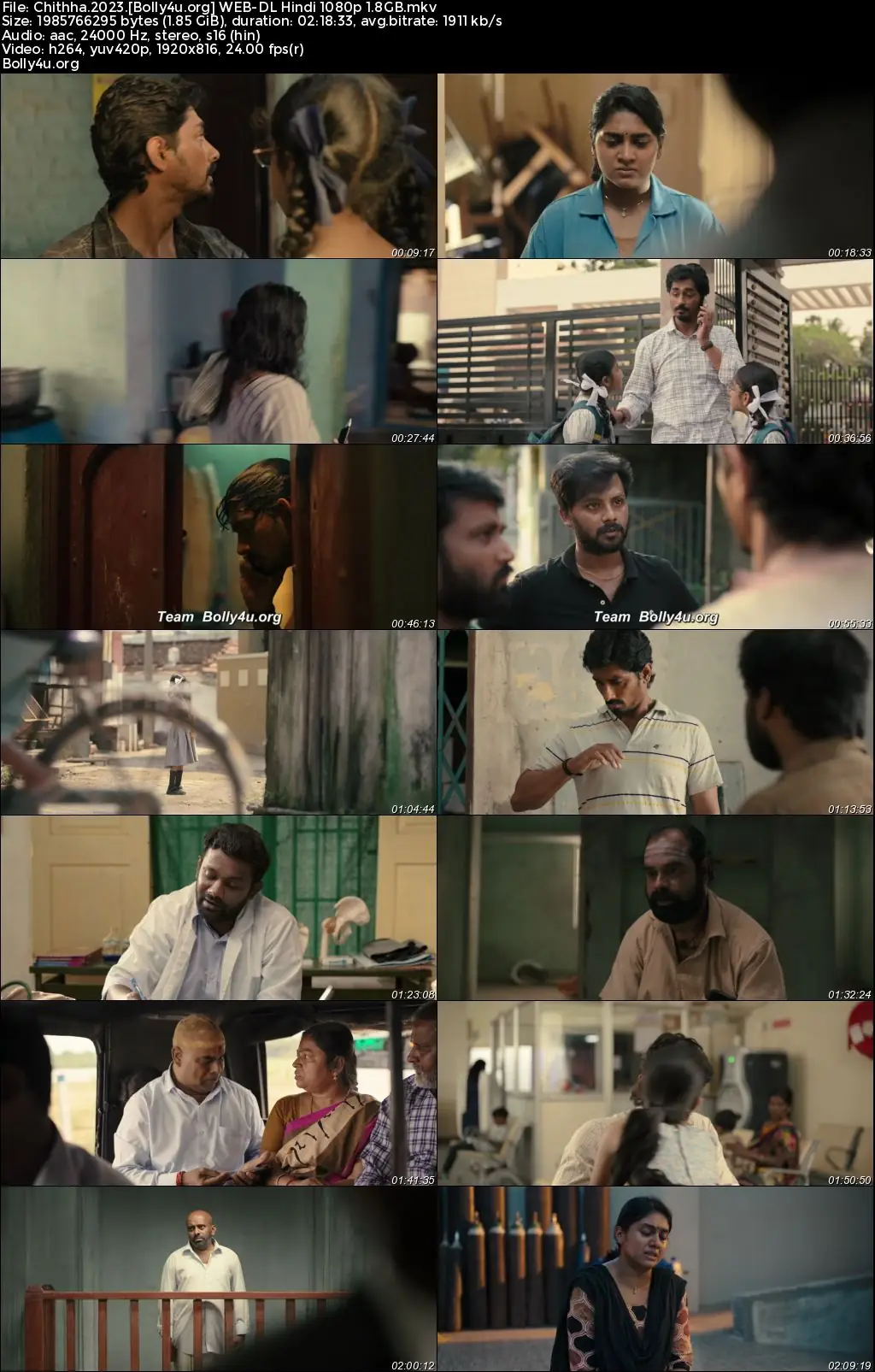 Chithha 2023 WEB-DL Hindi ORG Full Movie Download 1080p  720p  480p