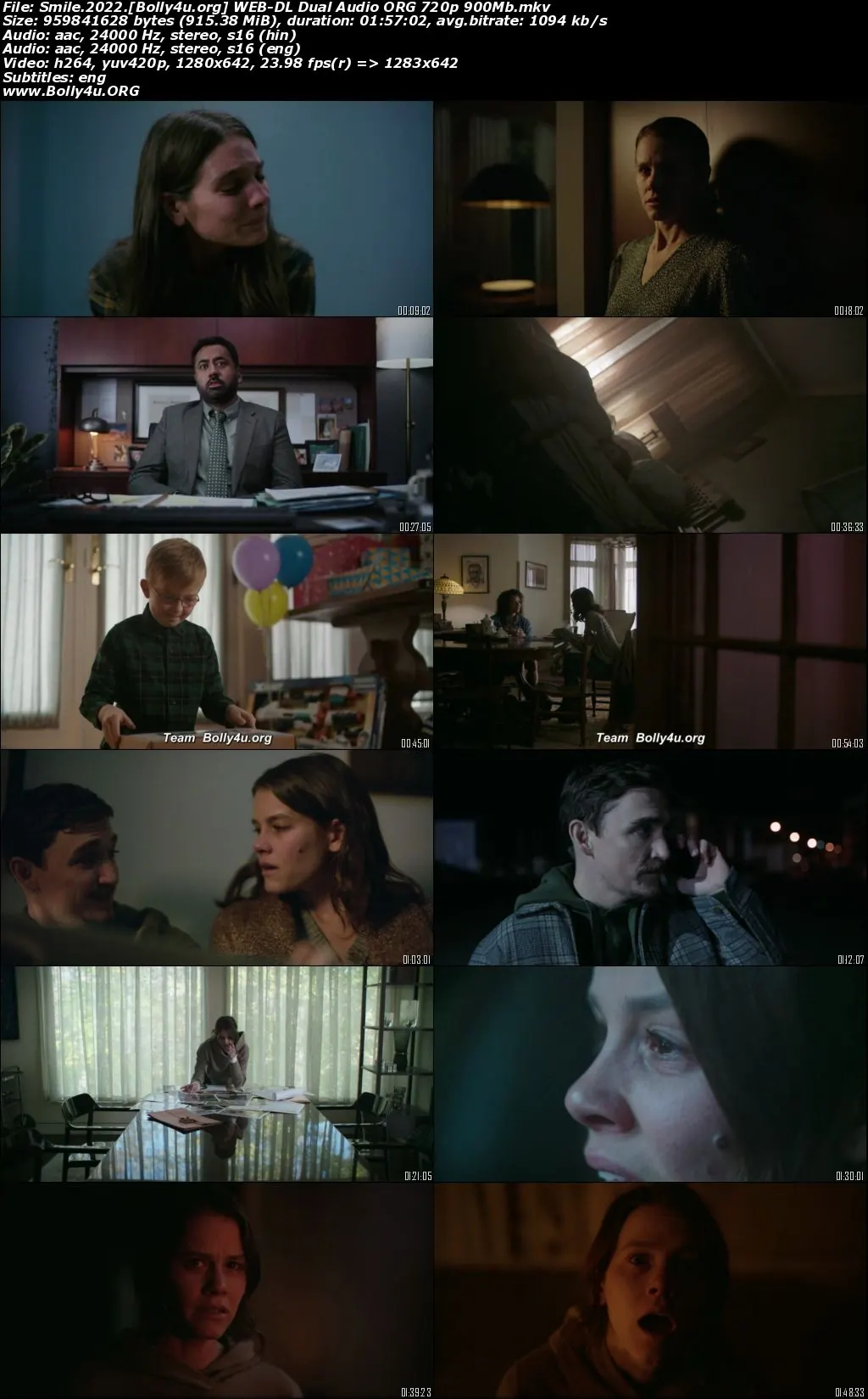 Smile 2022 WEB-DL Hindi Dual Audio ORG Full Movie Download 1080p  720p  480p
