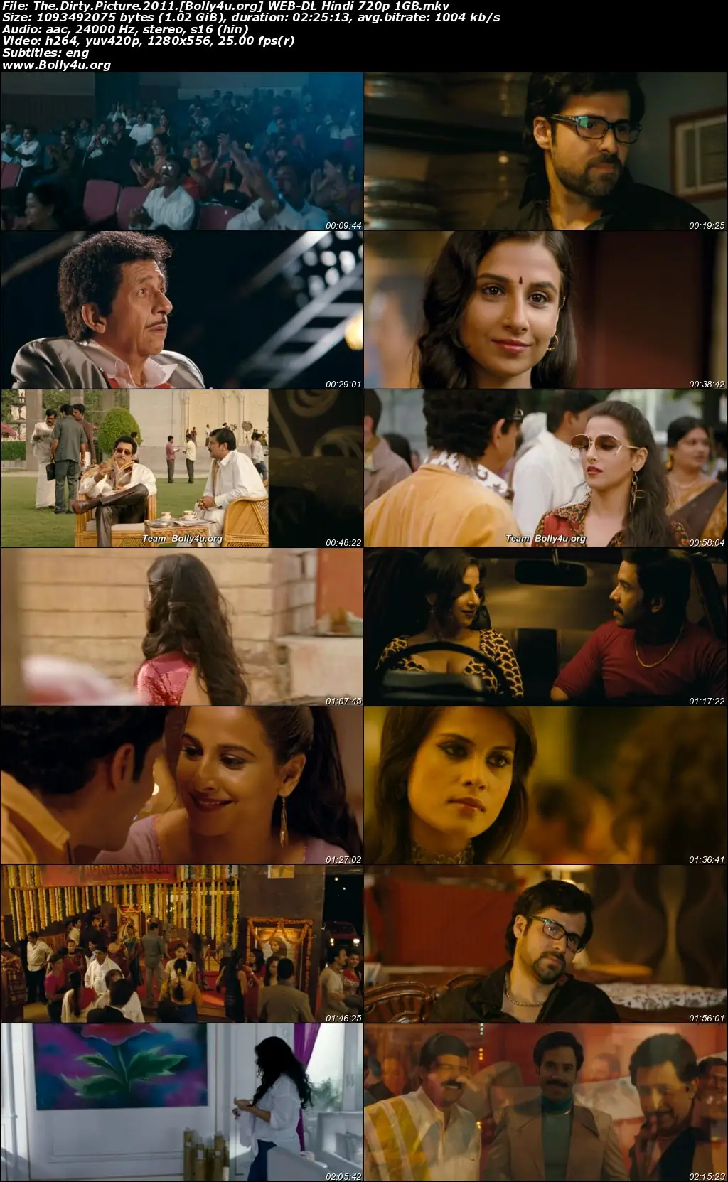 The Dirty Picture 2011 WEB-DL Hindi Full Movie Download 1080p  720p  480p