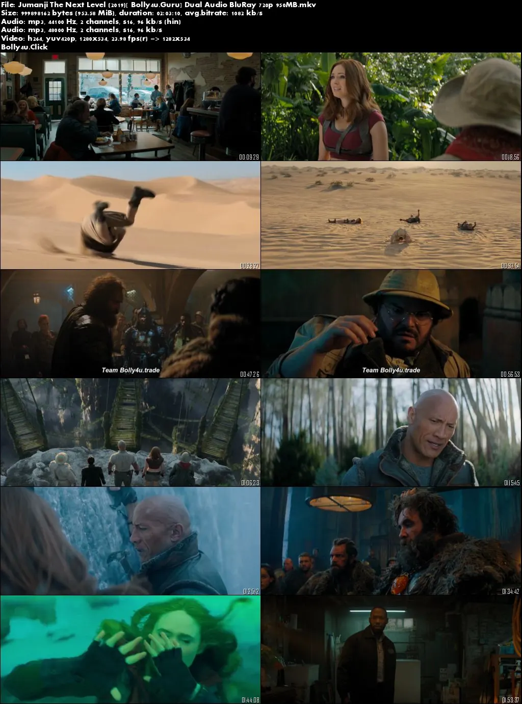 Jumanji The Next Level 2019 BluRay 400MB Hindi Dual Audio 480p Download