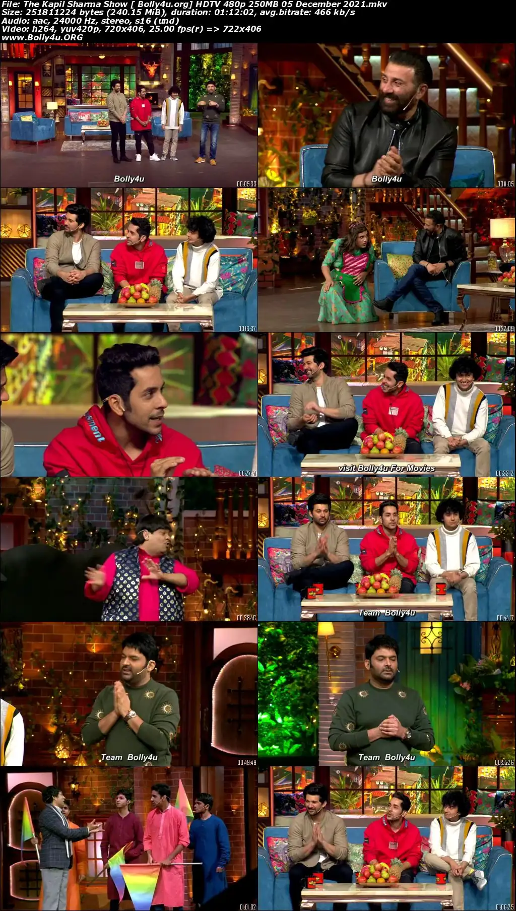 The Kapil Sharma Show HDTV 480p 250MB 05 December 2021 Download