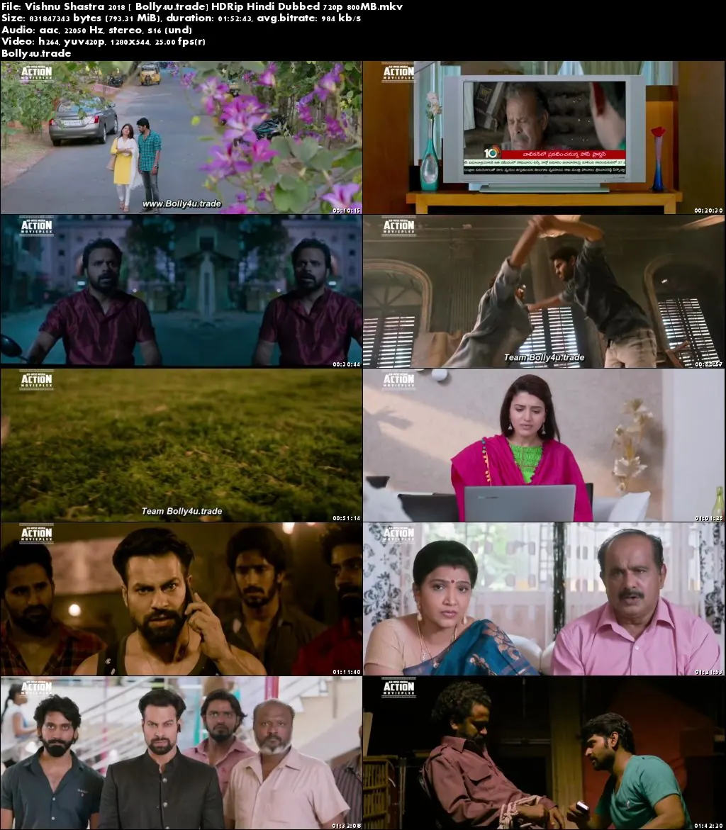 Vishnu Shastra 2018 HDRip 300Mb Full Hindi Dubbed Movie Download 480p