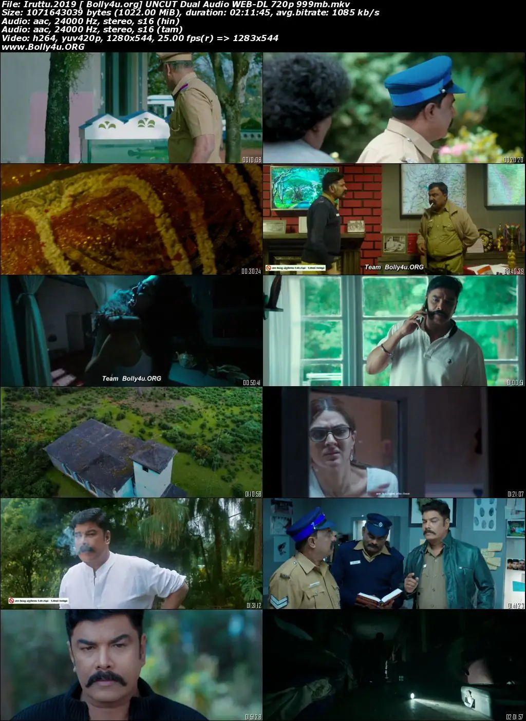 Iruttu 2019 WEB-DL 400Mb UNCUT Hindi Dual Audio 480p Download