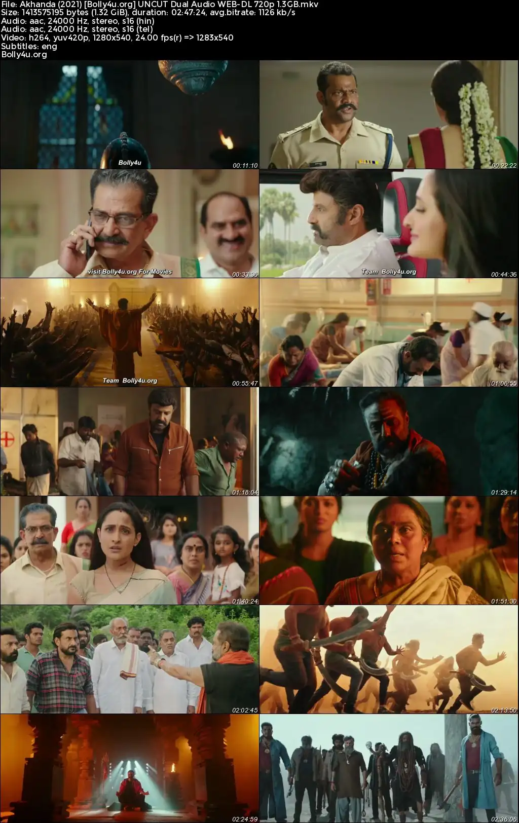 Akhanda 2021 WEB-DL UNCUT Hindi Dual Audio ORG Full Movie Download 1080p  720p  480p
