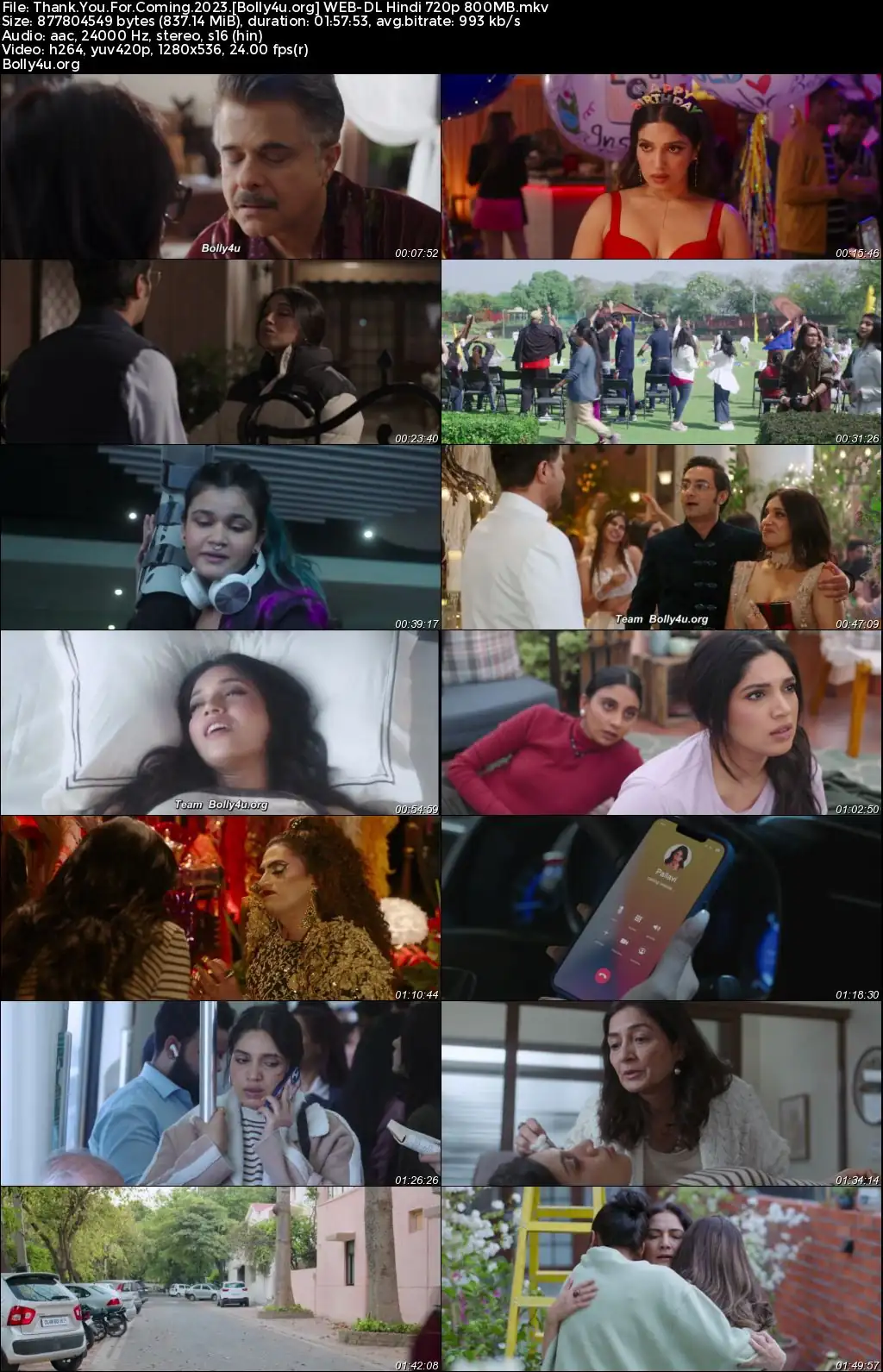 Thank You For Coming 2023 WEB-DL Hindi Full Movie Download 1080p  720p  480p