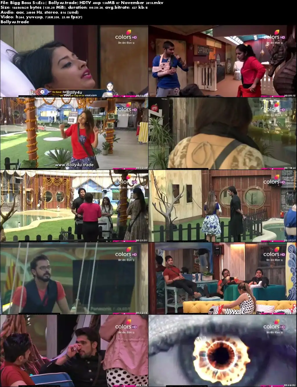 Bigg Boss S12E52 HDTV 480p 150MB 07 November 2018 Download