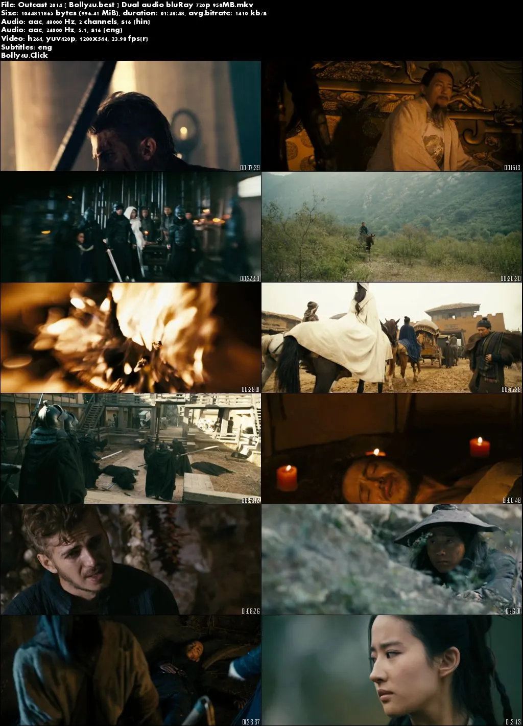 Outcast 2014 BluRay 950Mb Hindi Dual Audio 720p ESub Download