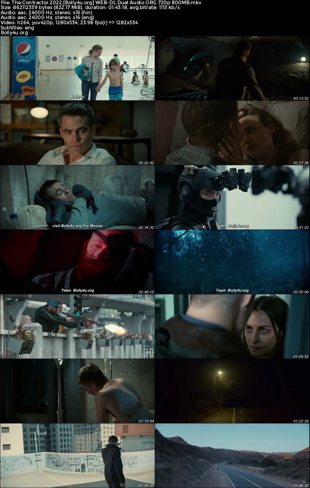 The Contractor 2022 WEB-DL Hindi Dual Audio ORG Full Movie Download 1080p  720p  480p