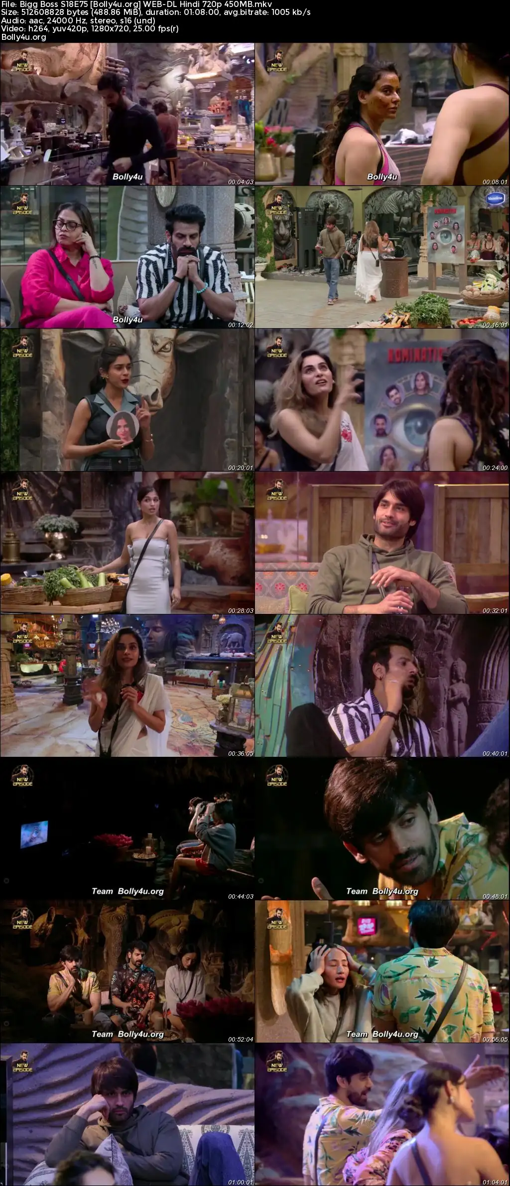 Bigg Boss 2024 WEB-DL Hindi S18E75 Download 720p  480p