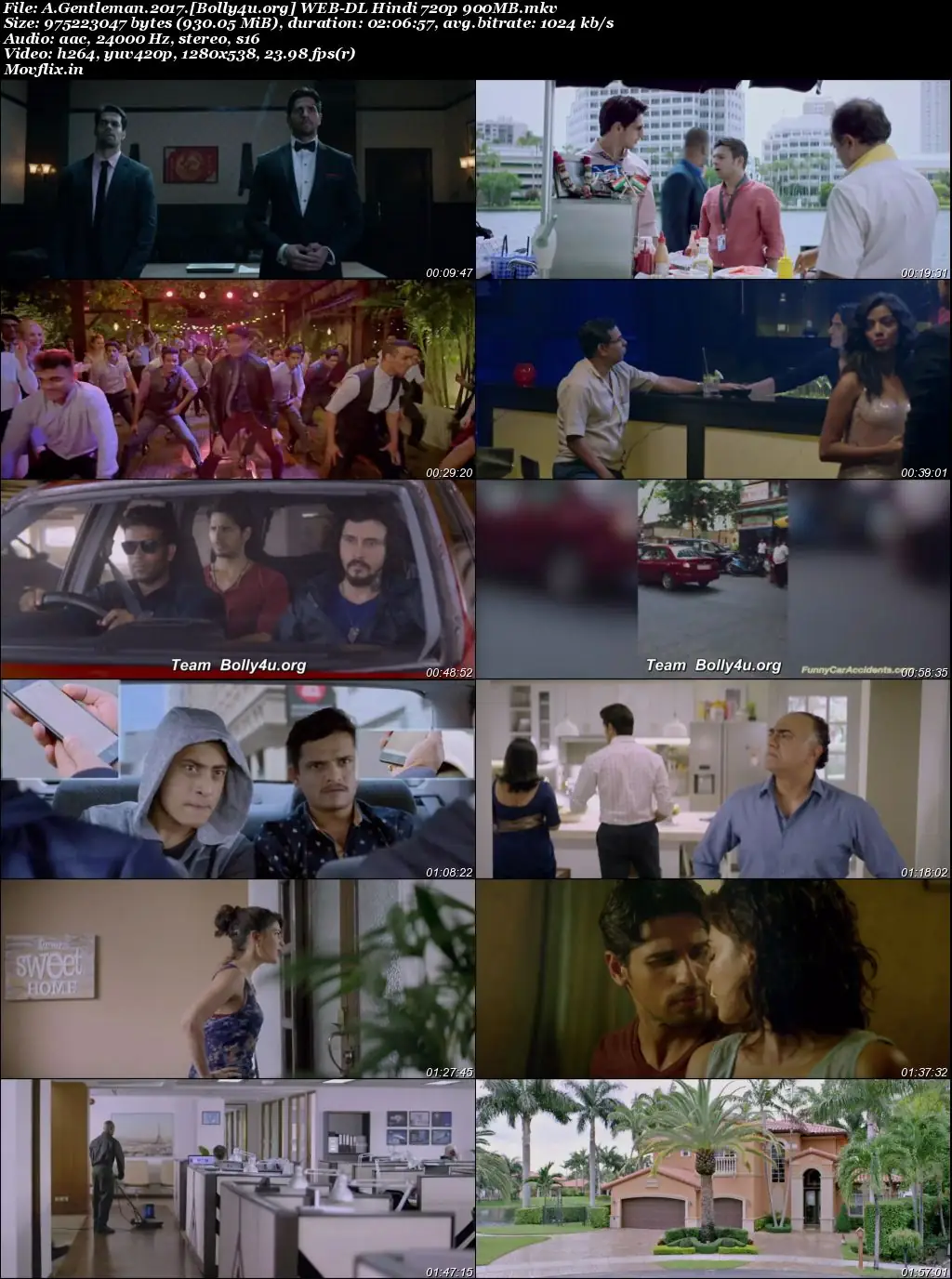 A Gentleman 2017 WEB-DL Hindi Full Movie Download 1080p  720p  480p