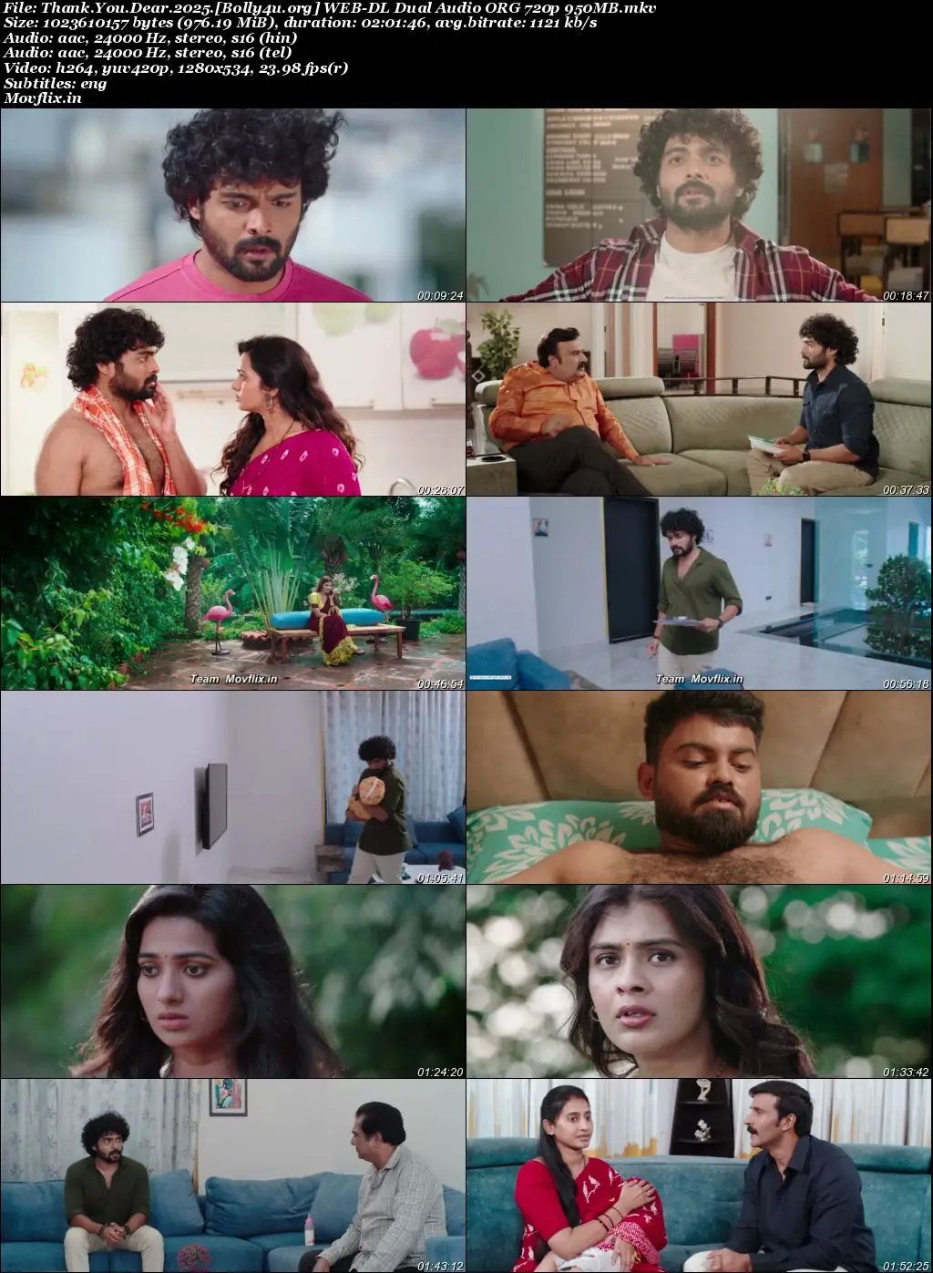 Thank You Dear 2025 WEB-DL UNCUT Hindi Dual Audio ORG Full Movie Download 1080p  720p  480p