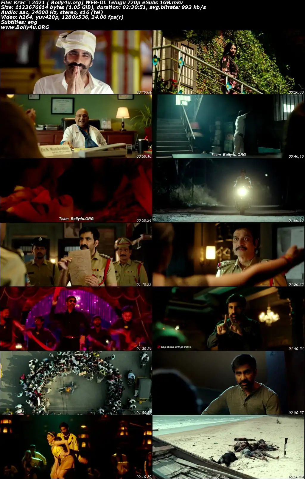 Krack 2021 WEB-DL 450MB Telugu 480p ESubs Download