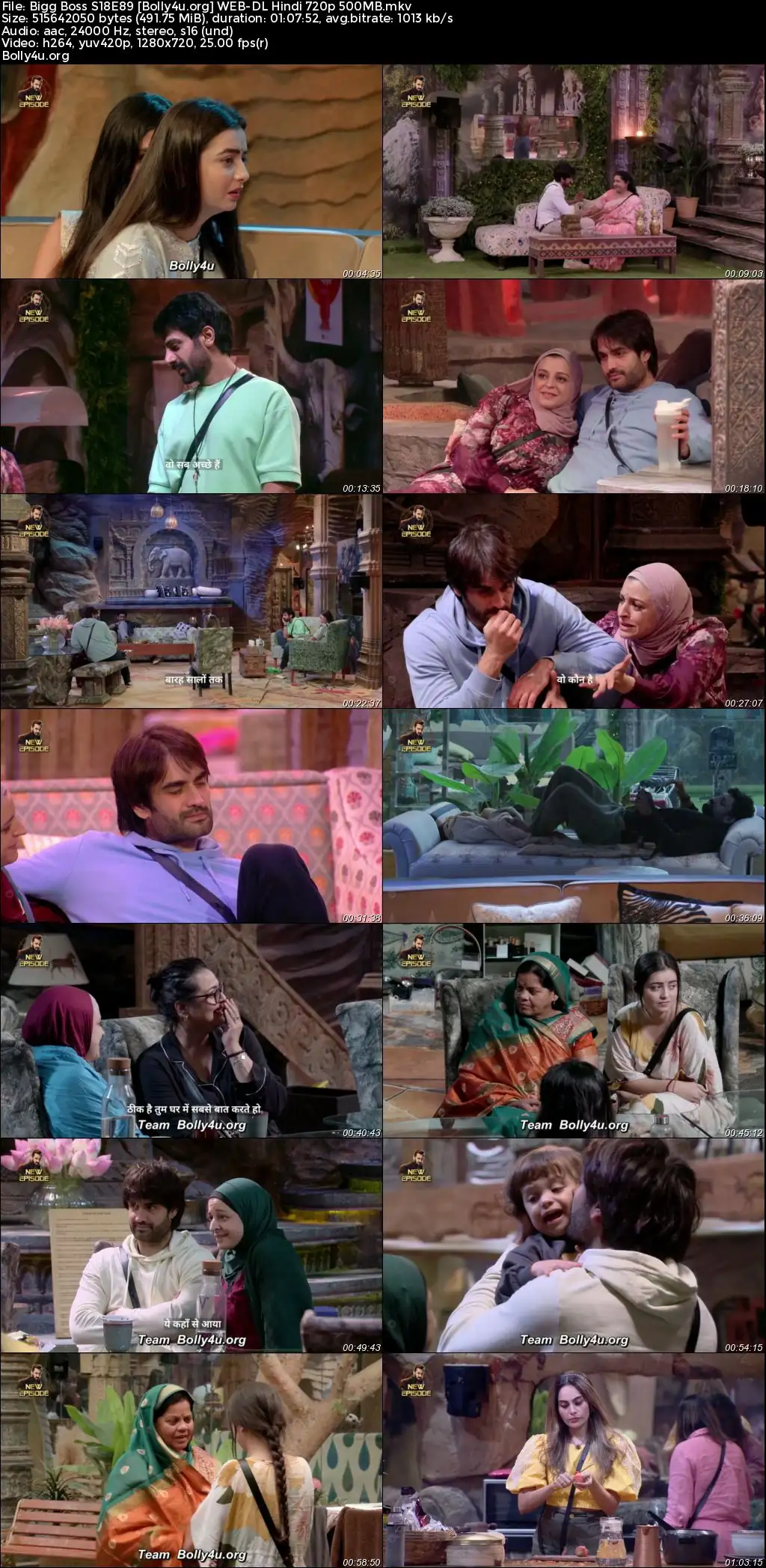 Bigg Boss 2024 WEB-DL Hindi S18E89 Download 720p  480p