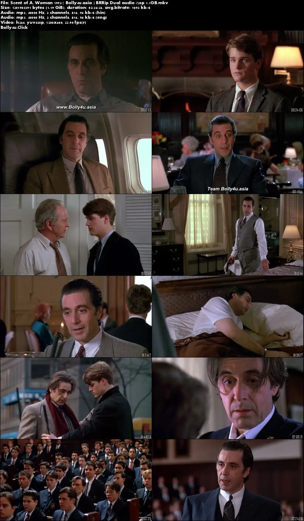 Scent of A Woman 1992 BRRip 1.1Gb Hindi Dual Audio 720p Download